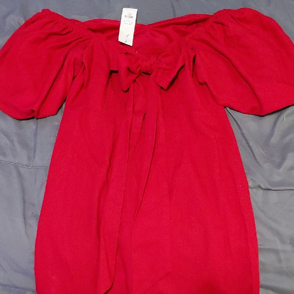 Francesca's Collections Vibrant Red Dress